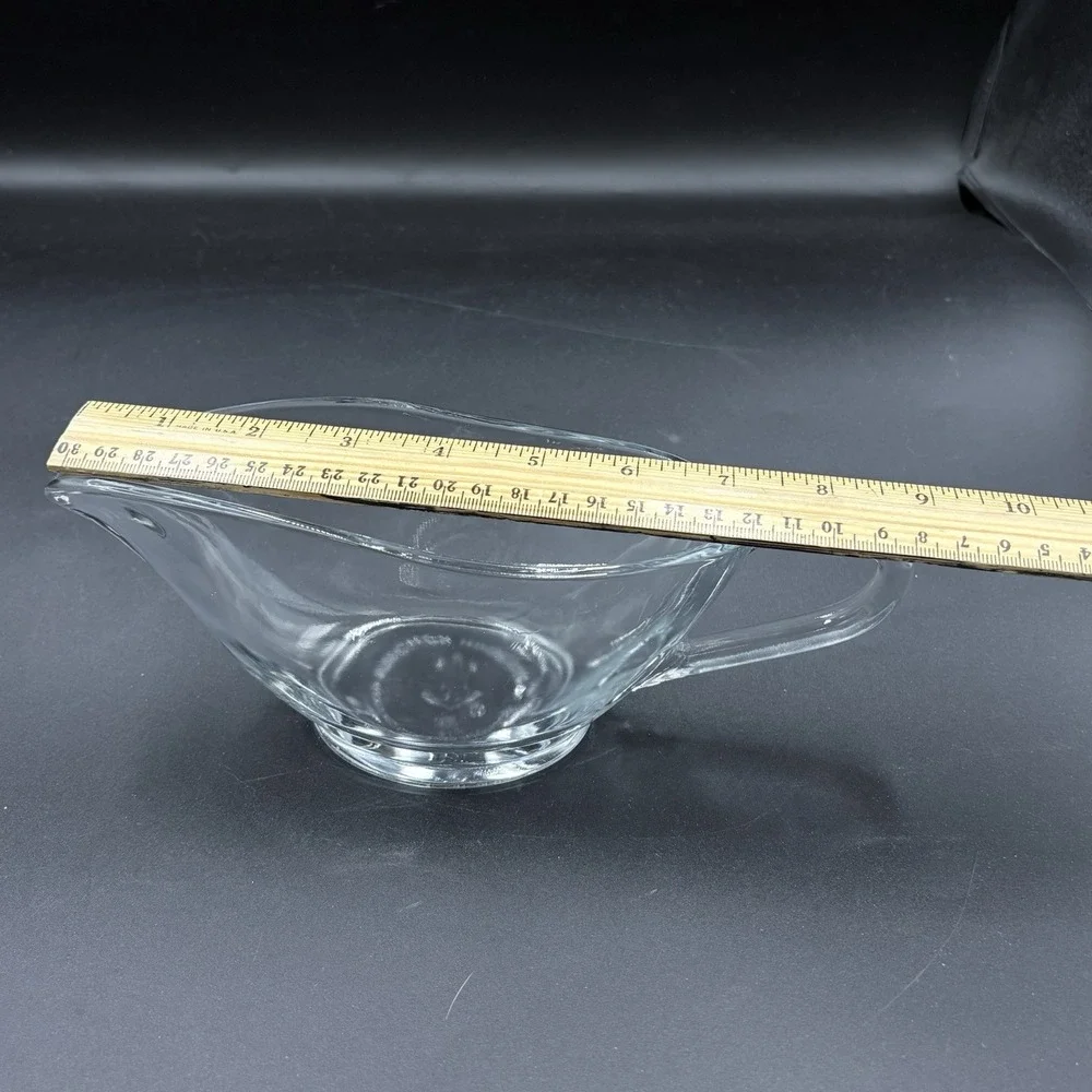 Vintage #1043 Anchor Hocking Clear Glass Gravy Boat, Sauce Cup‎ - 12 Oz - USA
